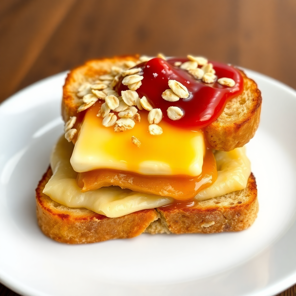 Sweet & Savory Oatmeal Toast Melt
