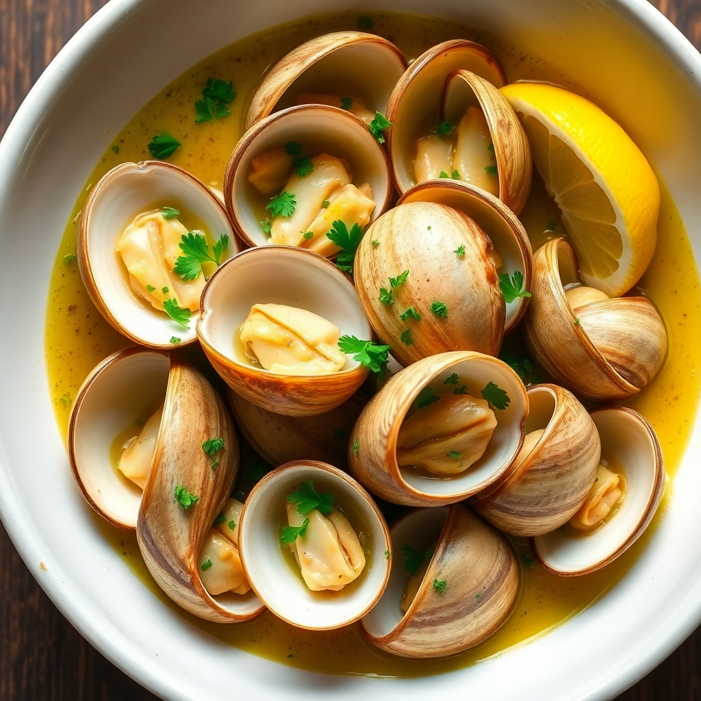 Garlic Butter Steamed Clams