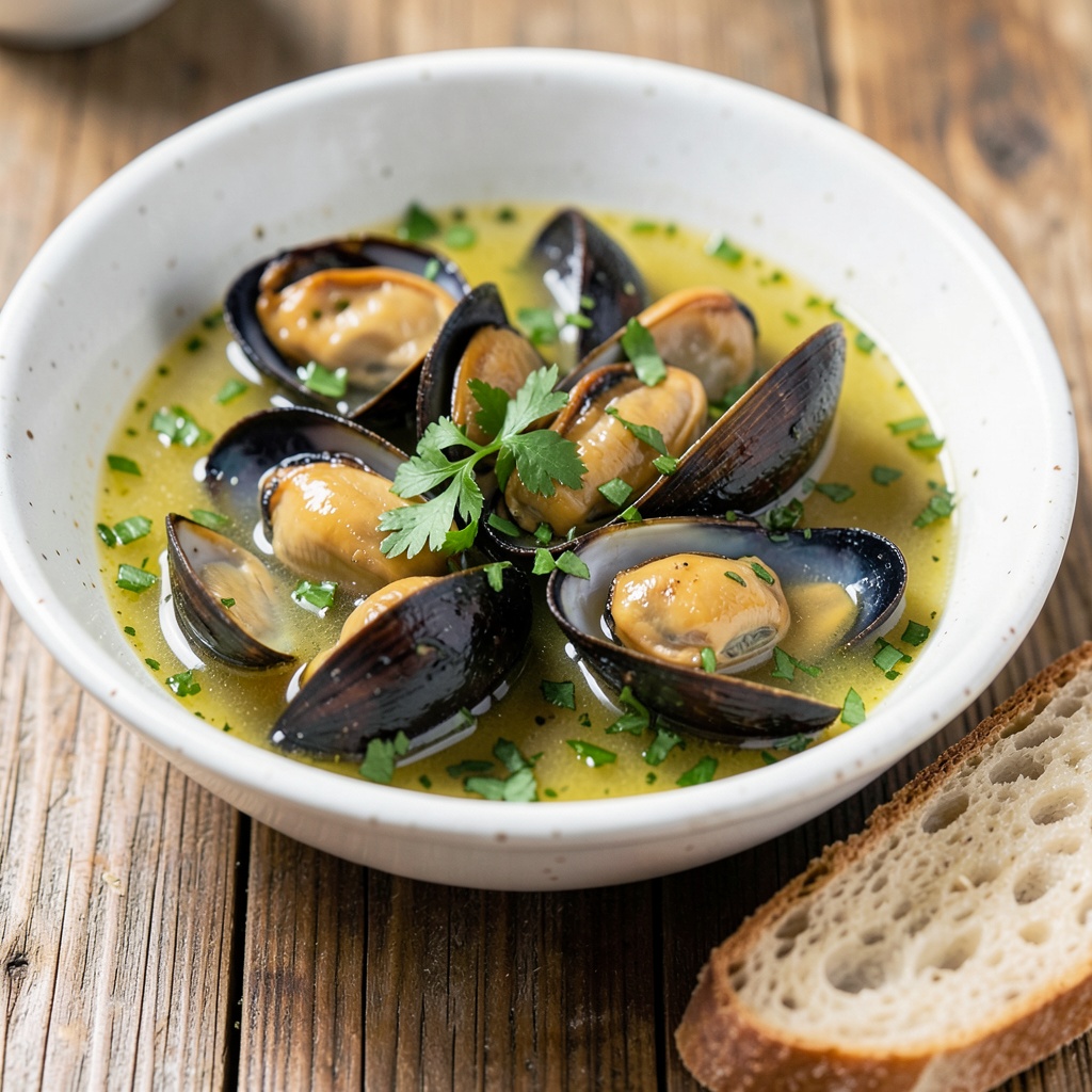 Garlic White Wine Mussels