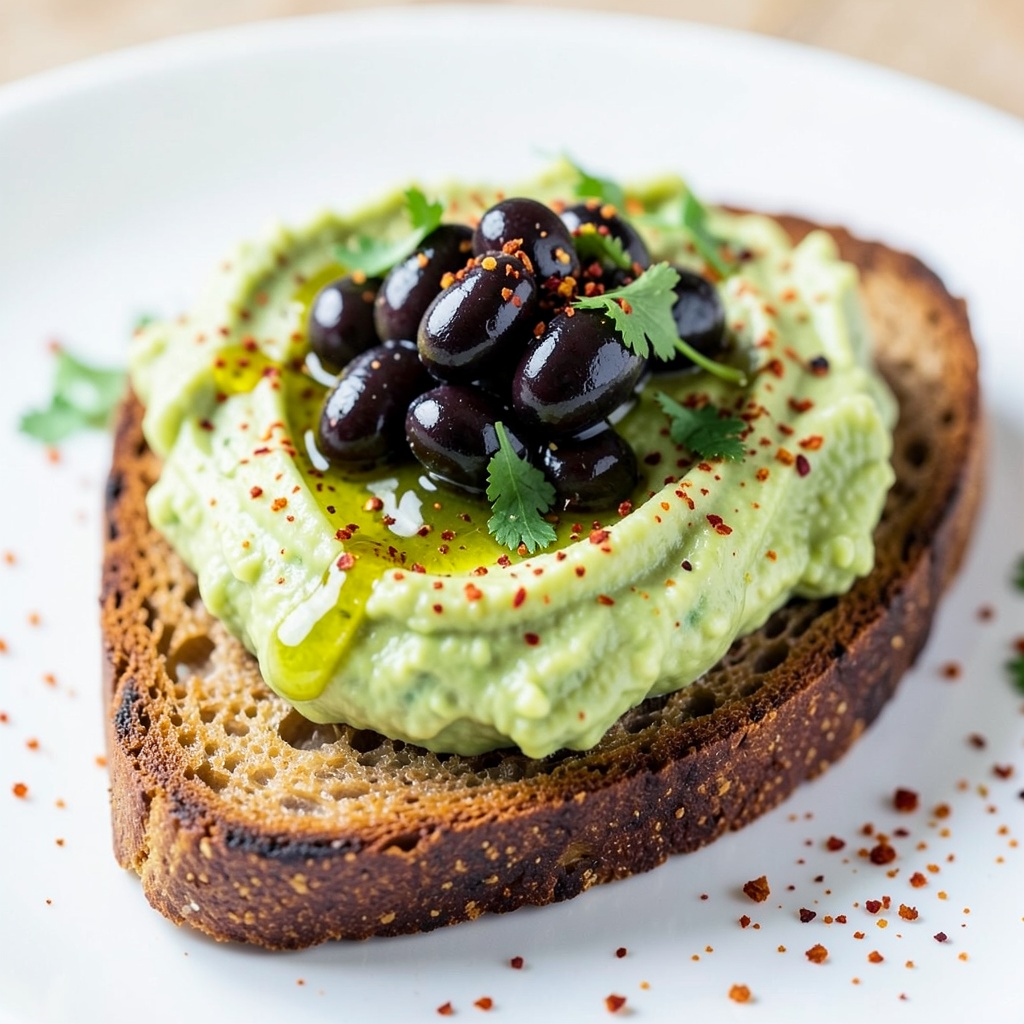Spicy Black Bean and Avocado Toast