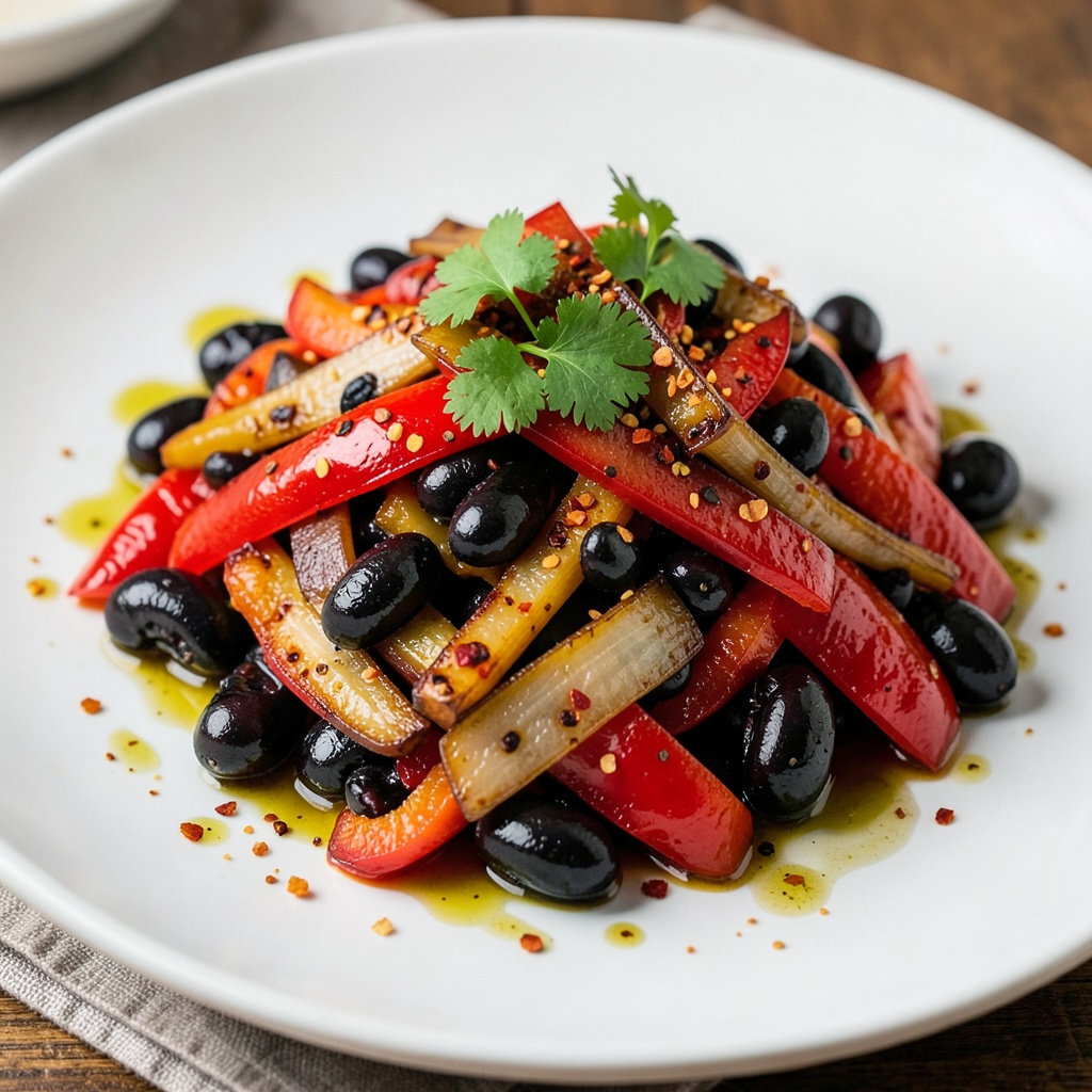 Spicy Bean and Veggie Stir-Fry