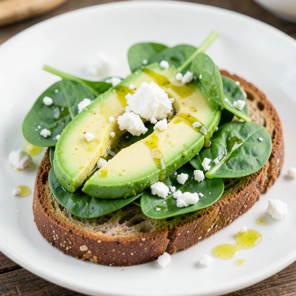 Avocado Spinach Breakfast Toast