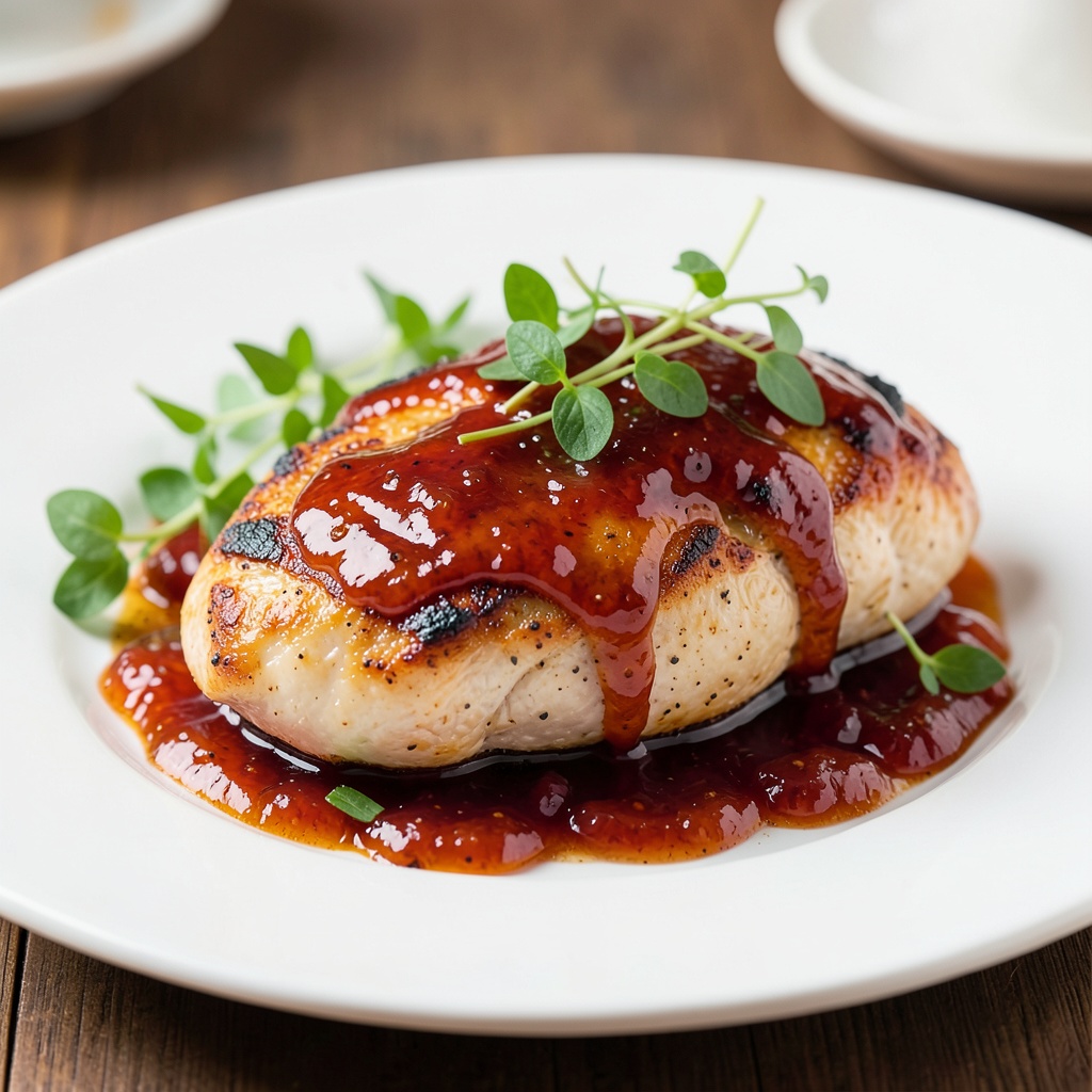 Sweet and Savory Jam-Glazed Chicken Breast