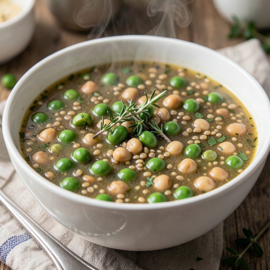 Rustic Three-Pea Comfort Soup