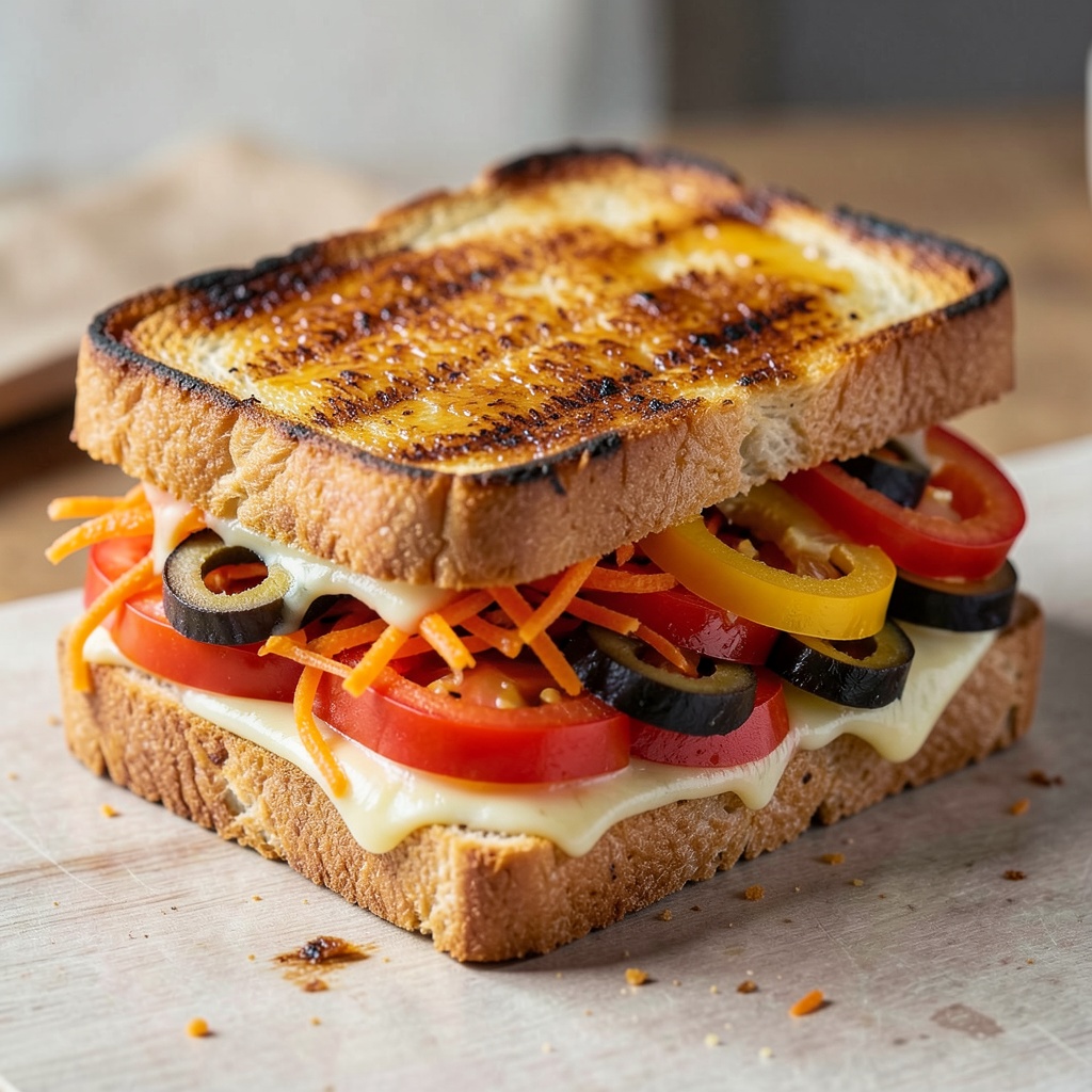Mediterranean Veggie & Cheese Sandwich