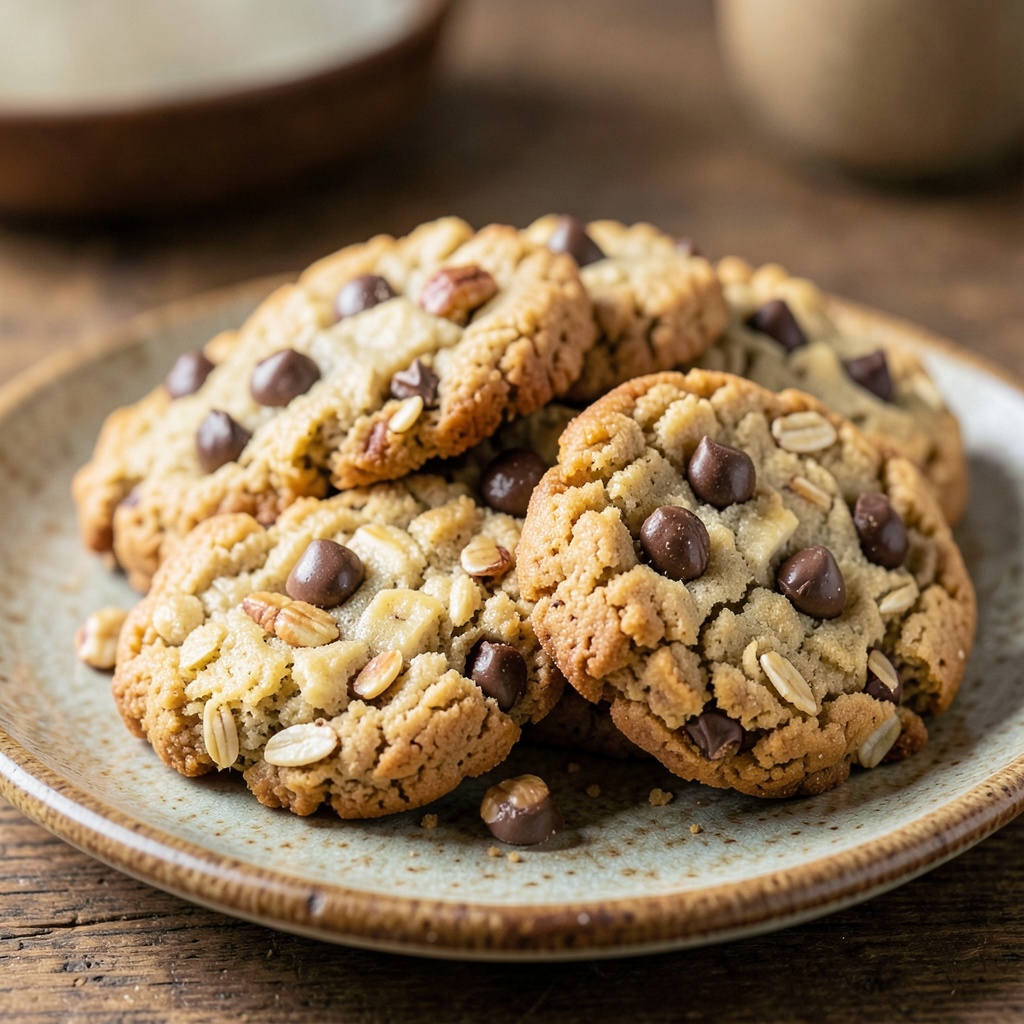 Chewy Banana Oat Cookies
