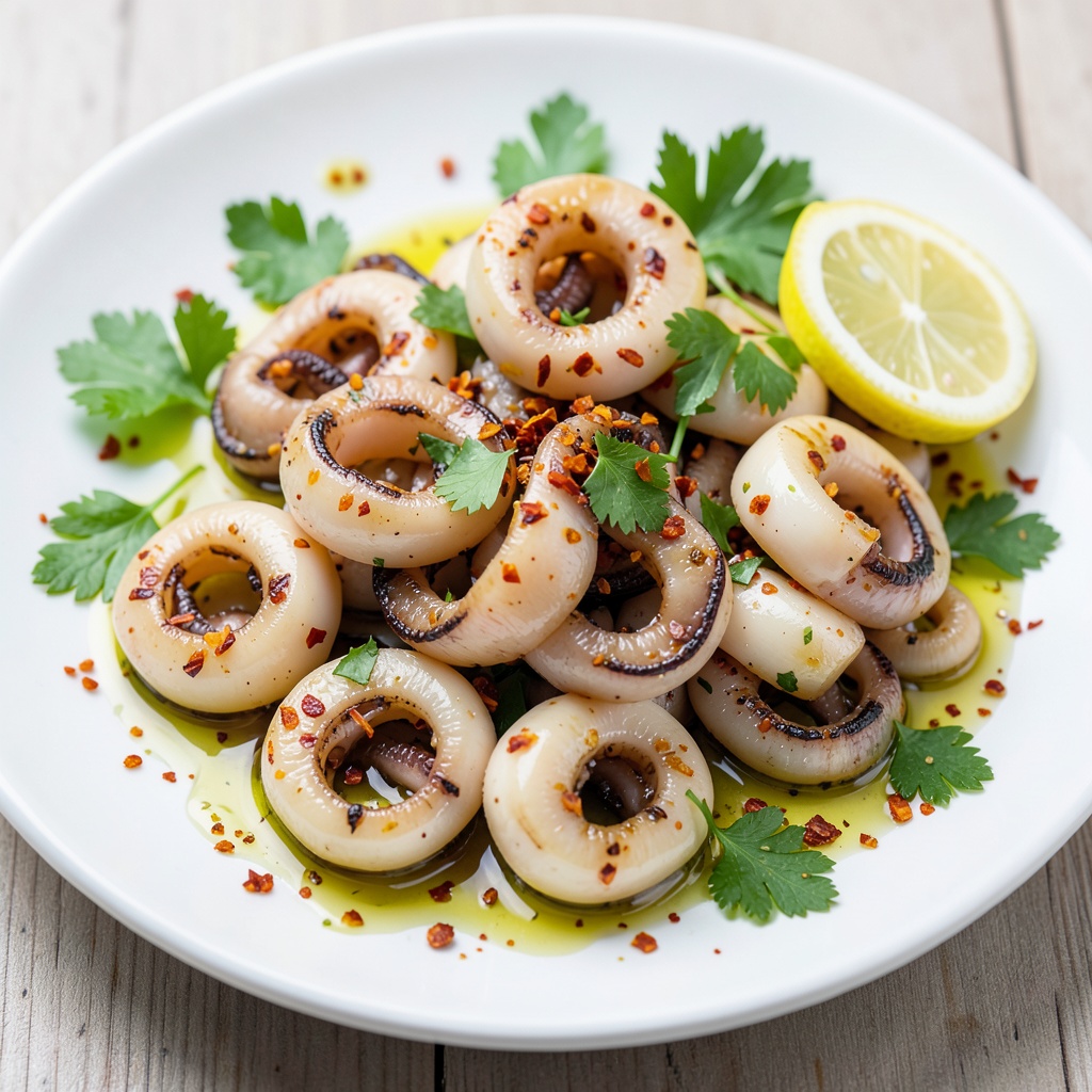 Spicy Garlic Sautéed Squid
