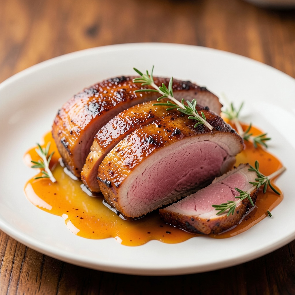 Pan-Seared Duck Breast with Orange Glaze
