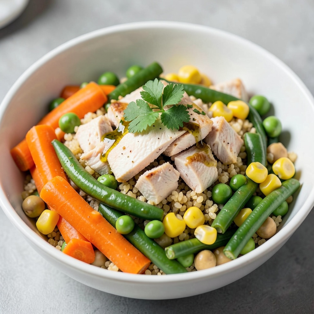 Protein-Packed Chicken and Bulghur Veggie Bowl