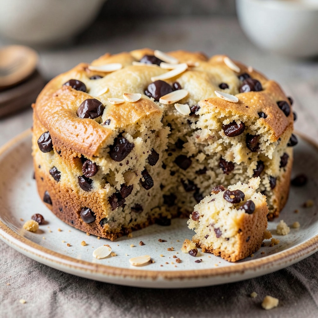 Coconut Chocolate Chip Bread Pudding Cake