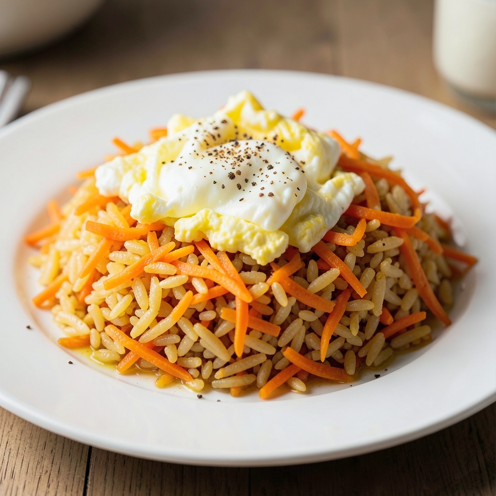 Carrot Fried Rice with Egg