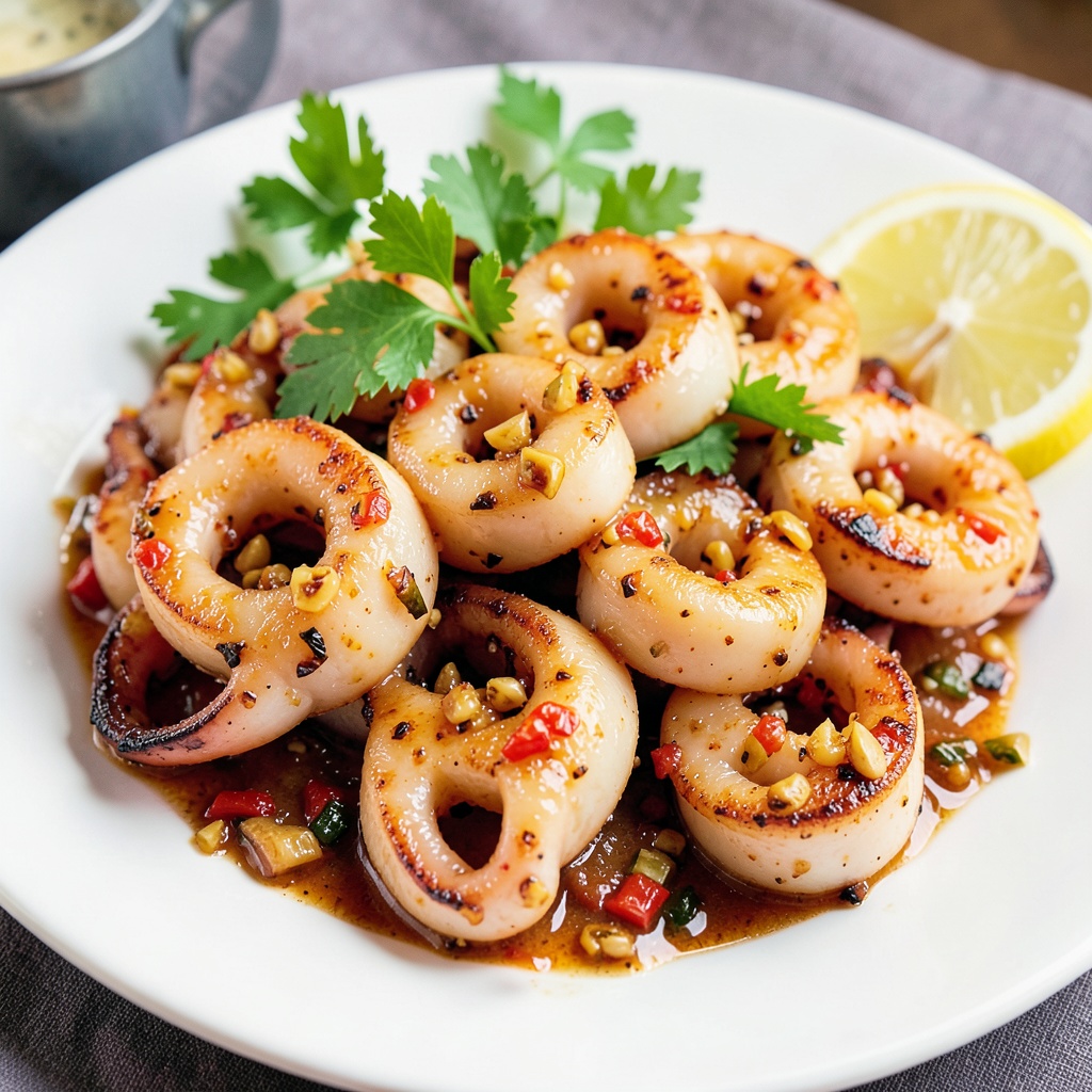 Garlic and Chili Sautéed Squid