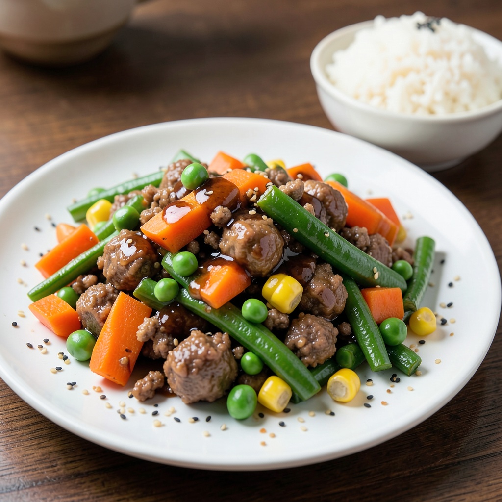 Korean Beef Crumble Stir-Fry