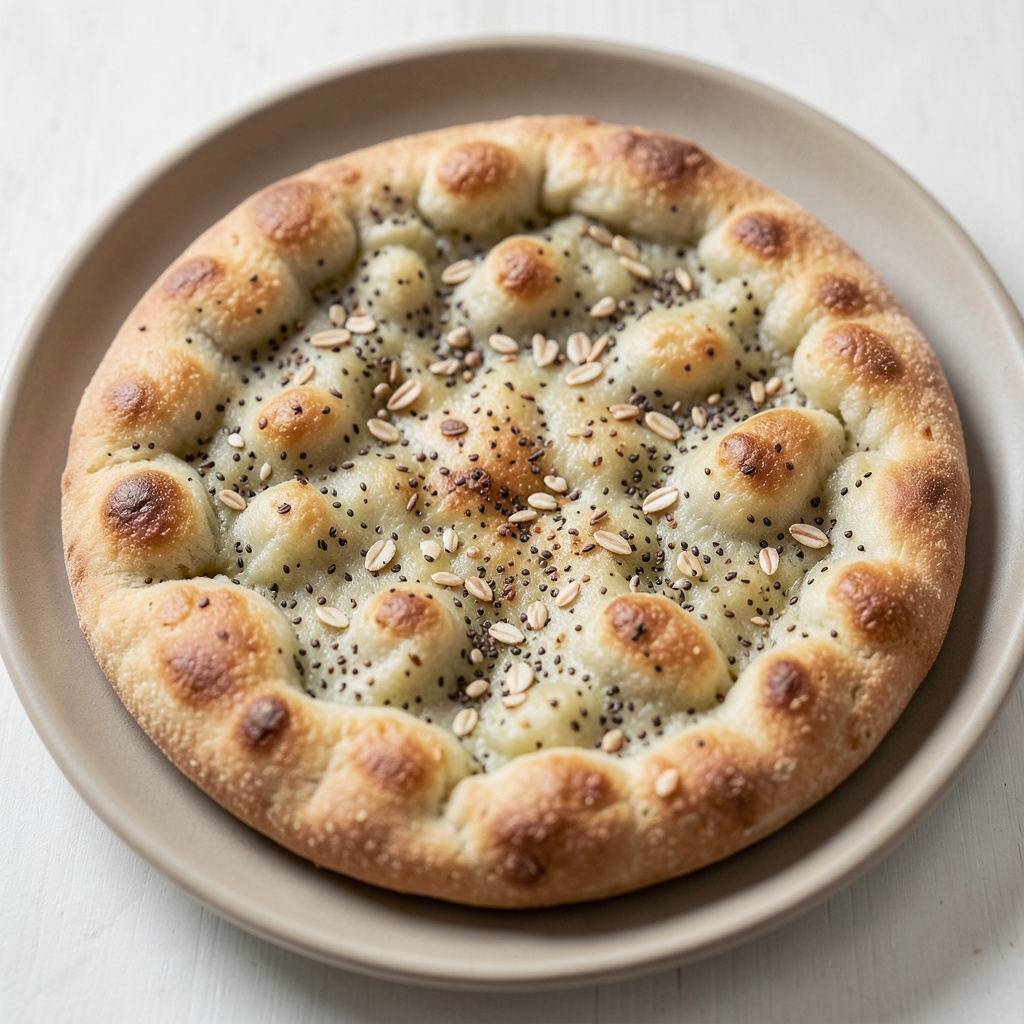 No-Bake Flaxseed and Oat Flatbread