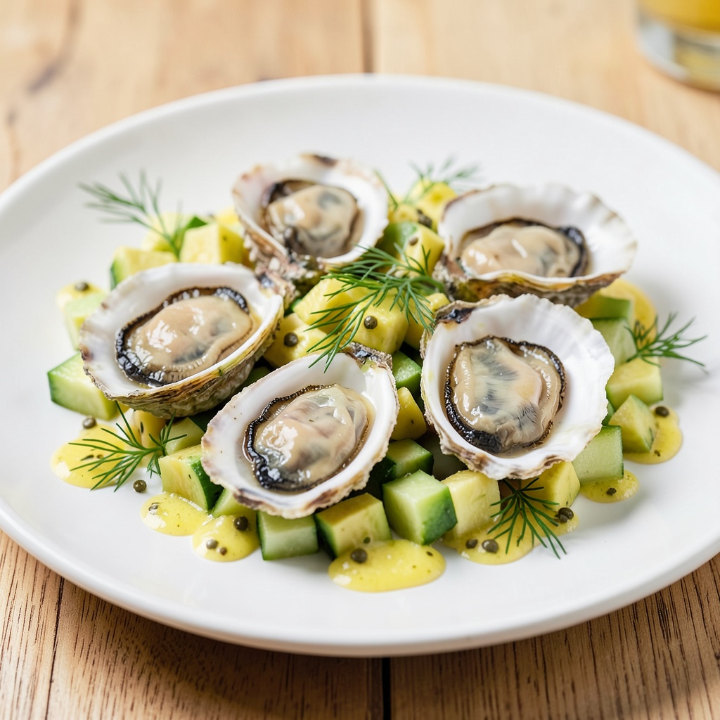 Oyster Tartare with Avocado and Cucumber