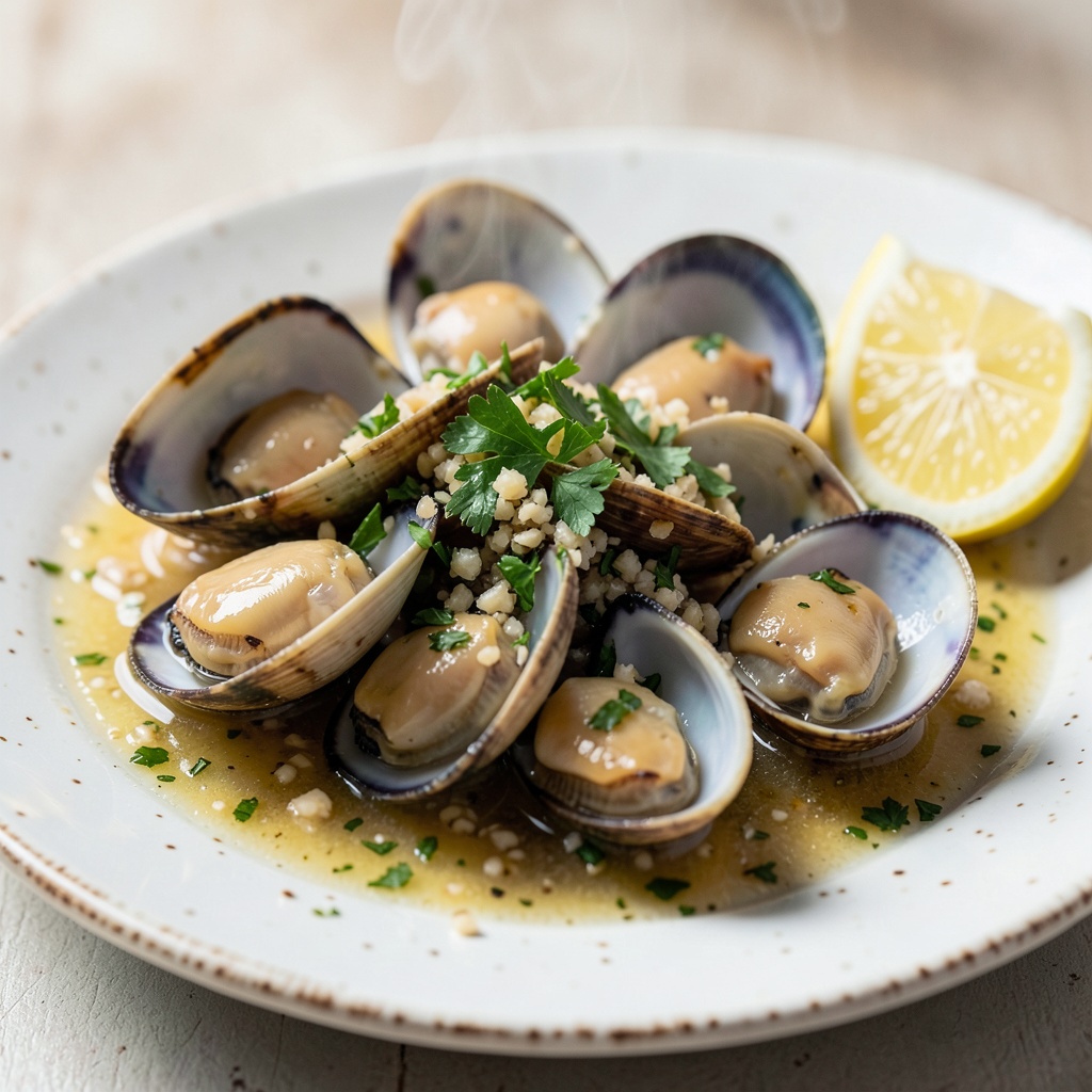 Garlic Butter Steamed Clams