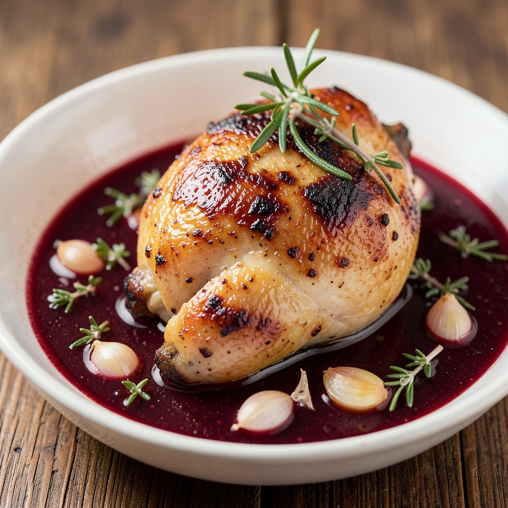 Wine-Braised Chicken Thigh with Herbs