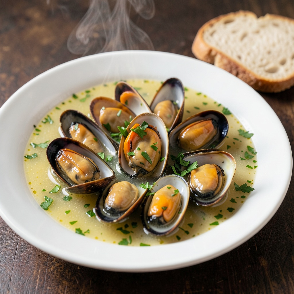 Garlic White Wine Mussels