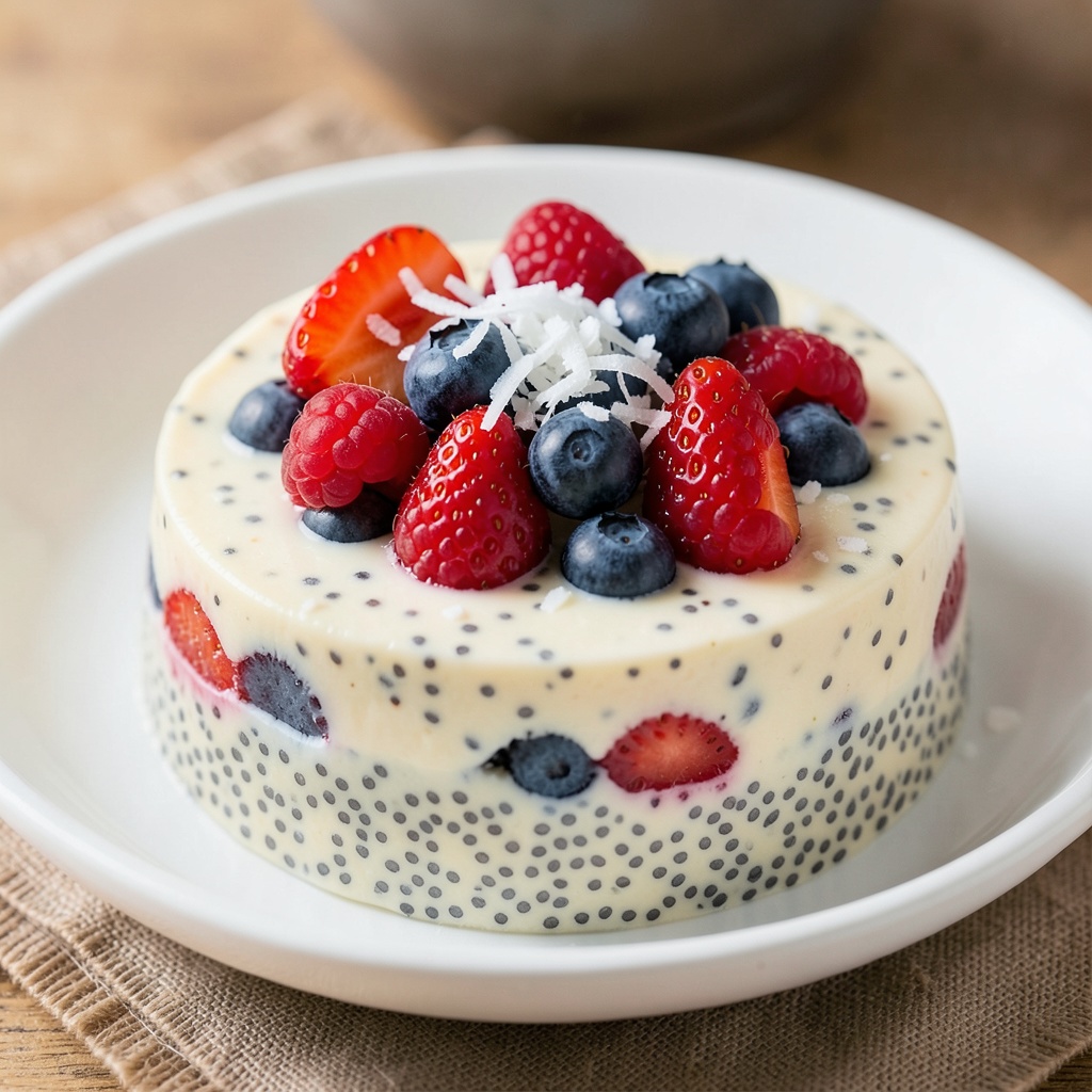 Chia Berry Coconut Pudding