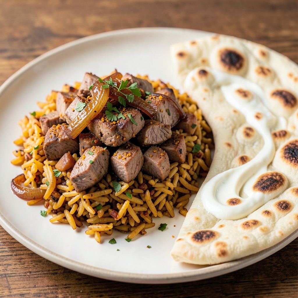 Gluten-Free Afghan Kapisa Chalaw with Lamb and Yogurt Bread