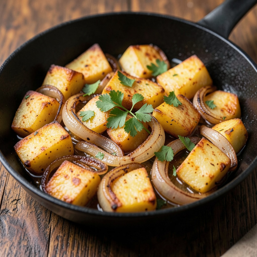 Caramelized Onion and Crispy Potato Hash
