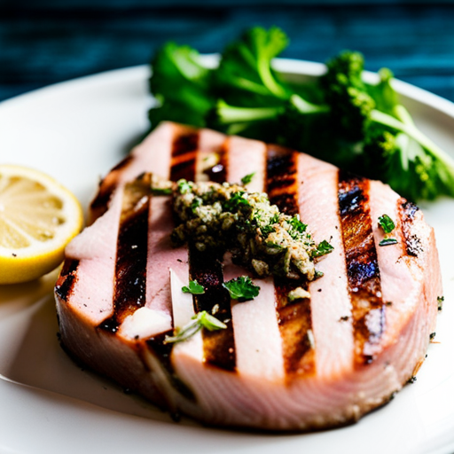 Grilled Tuna with Lemon Herb Marinade Recipe | cookAIfood