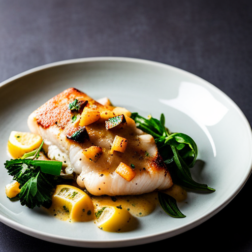 Pan-Seared Cod with Lemon Butter Sauce Recipe | cookAIfood