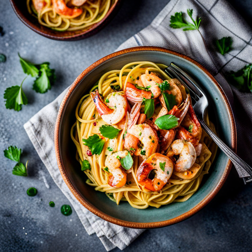 Creamy Garlic Shrimp Pasta Recipe | cookAIfood