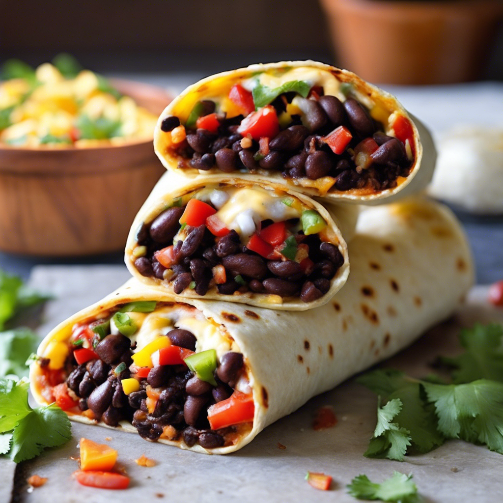 Spicy Black Bean Burrito Recipe | cookAIfood