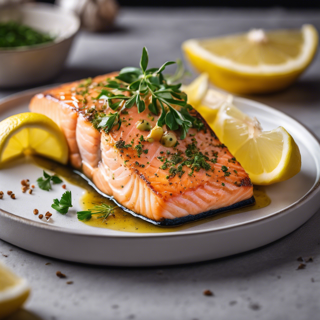 Lemon Garlic Salmon Recipe | cookAIfood