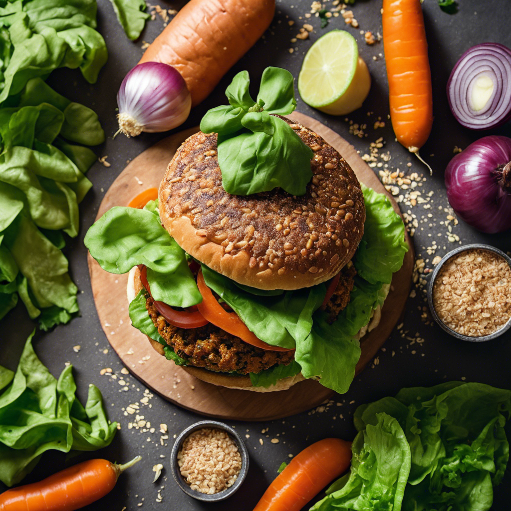 Vegetarian Bean and Carrot Burger