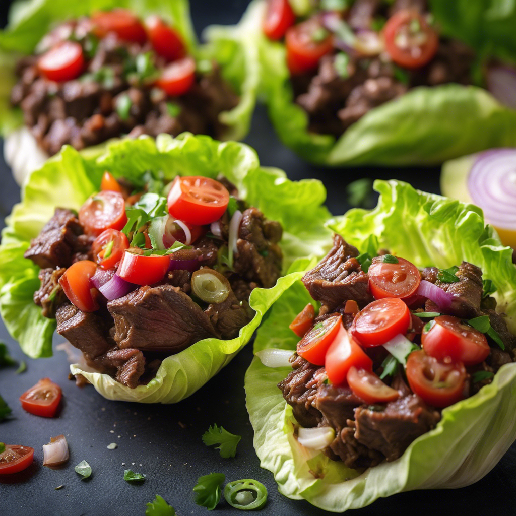 Garlic Beef Lettuce Wraps