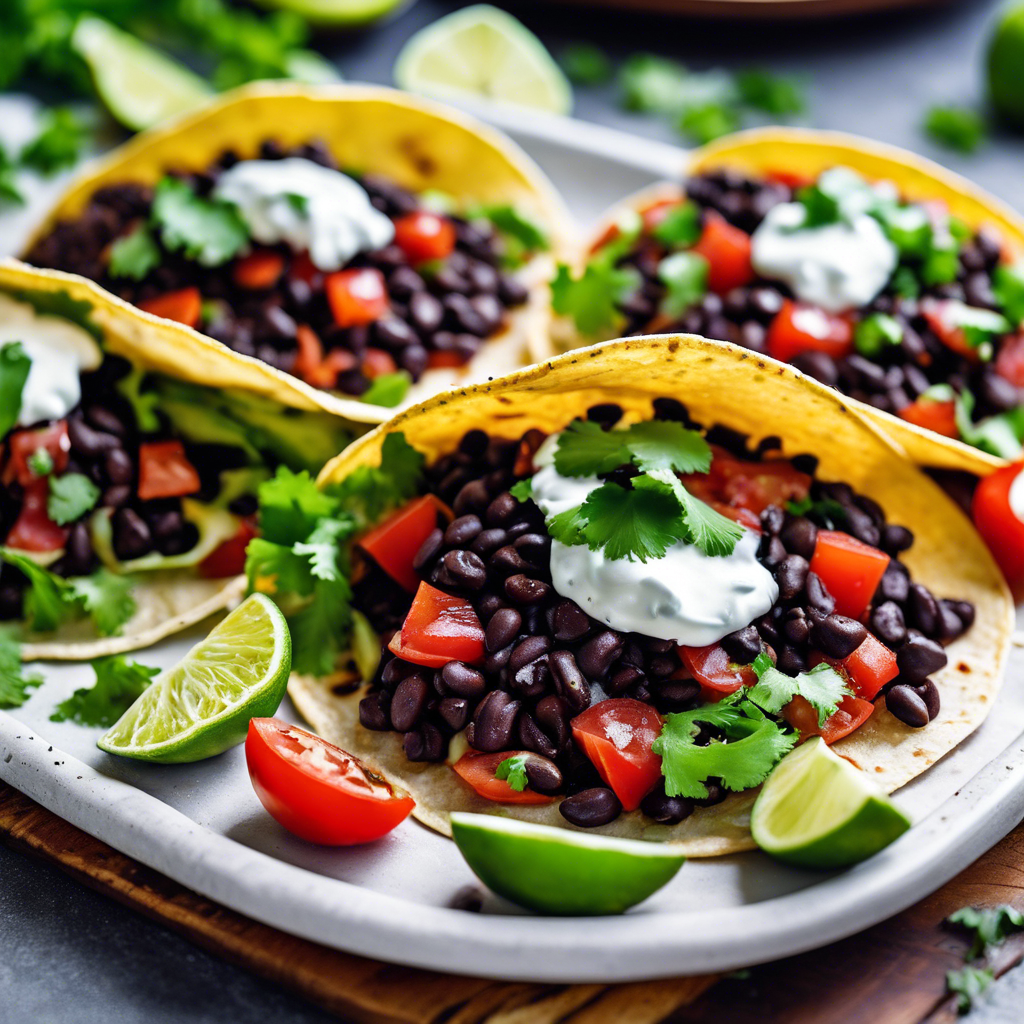Spicy Black Bean Tacos Recipe | cookAIfood