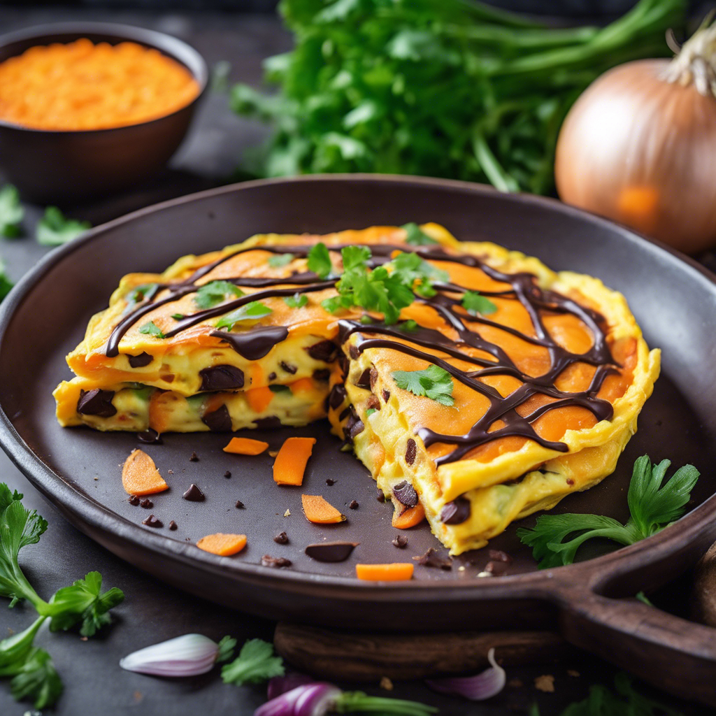 Chocolate Glazed Carrot and Onion Omelette Recipe | cookAIfood