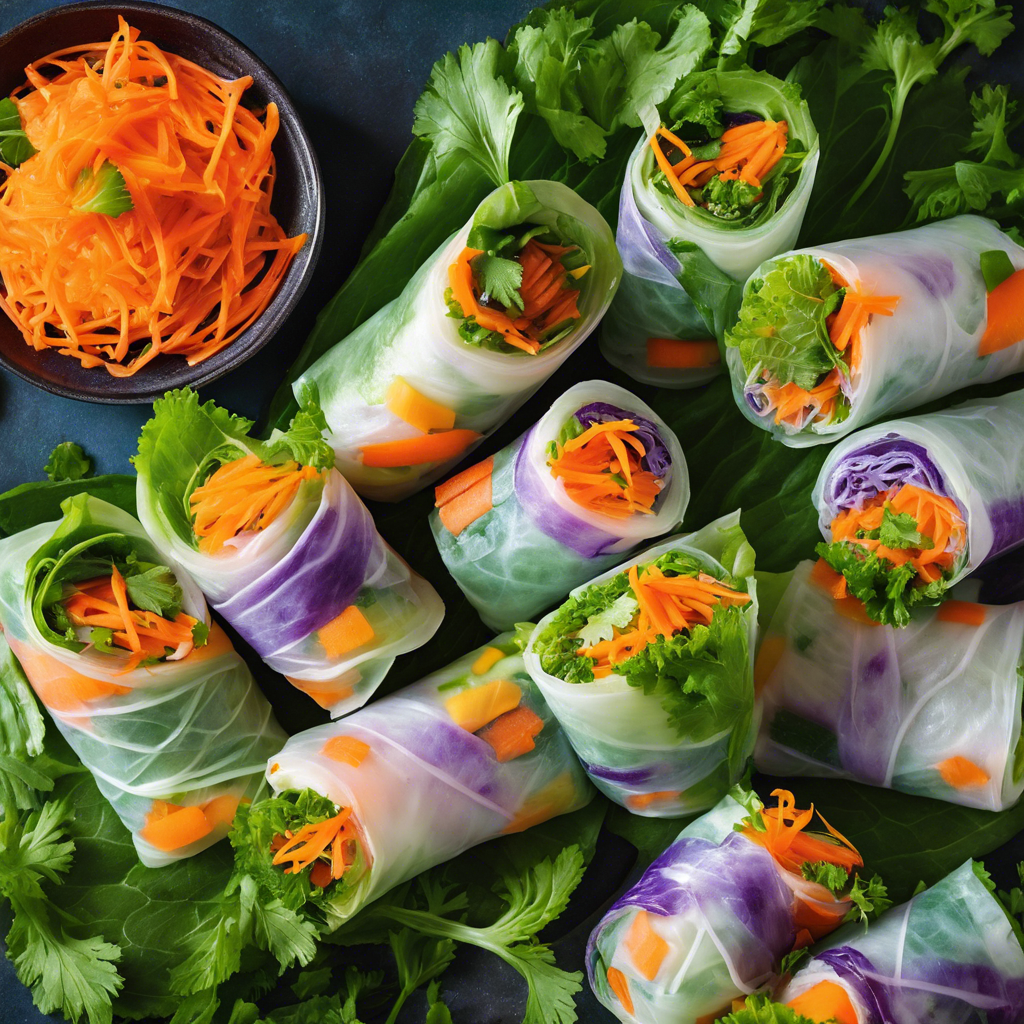 Asian Inspired Rice Paper Rolls Recipe | cookAIfood