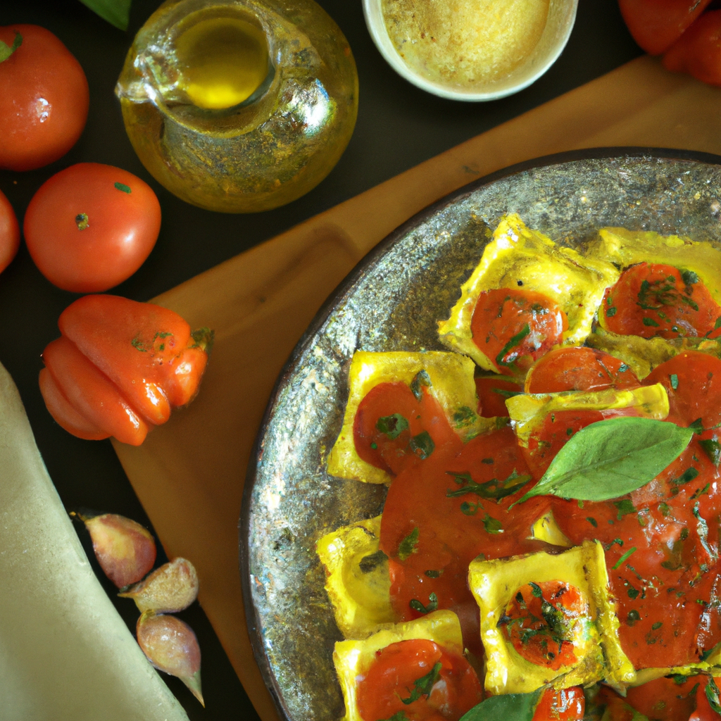 Tomato and Basil Ravioli Recipe | cookAIfood