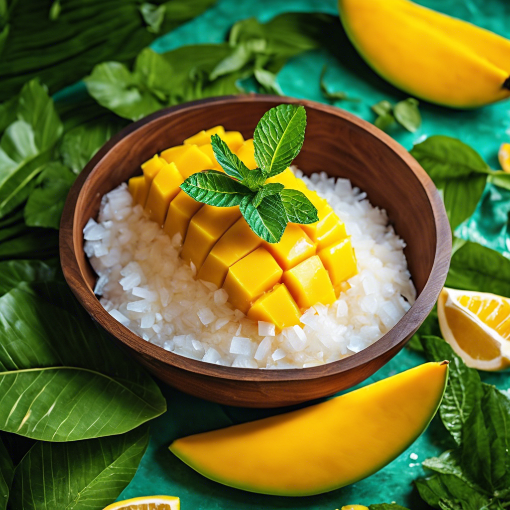Tropical Mango Sticky Rice Boat Recipe | cookAIfood
