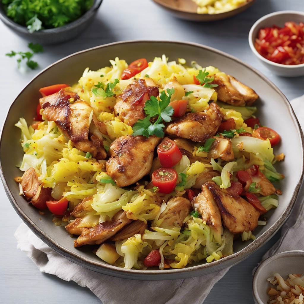 Savory Cabbage and Chicken Skillet