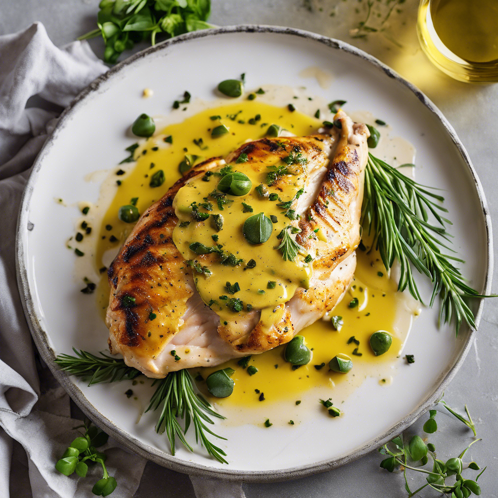 Mustard Pan-Seared Chicken with White Wine Sauce Recipe | cookAIfood
