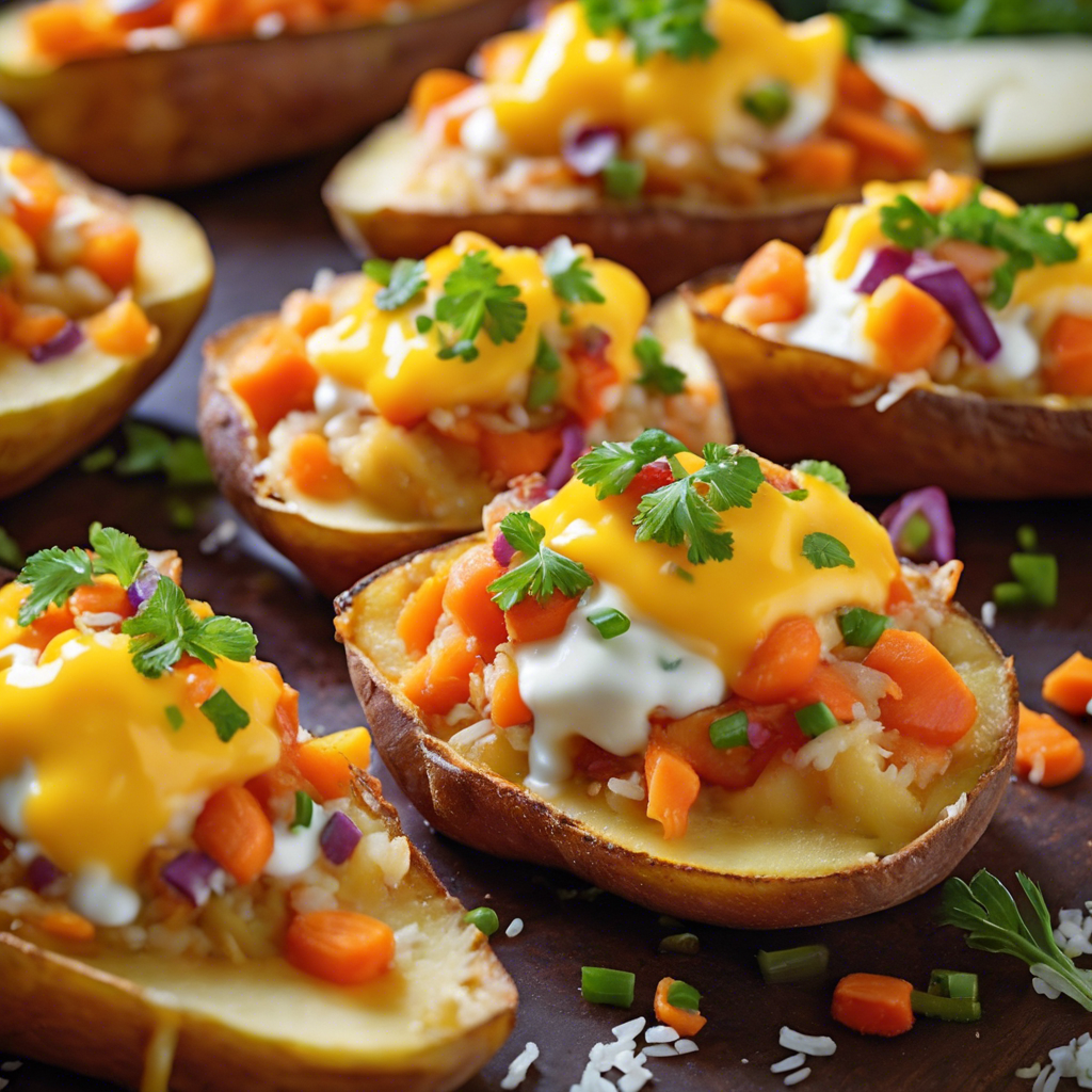 Arabic Vegetable Stuffed Potato Skins Recipe | cookAIfood