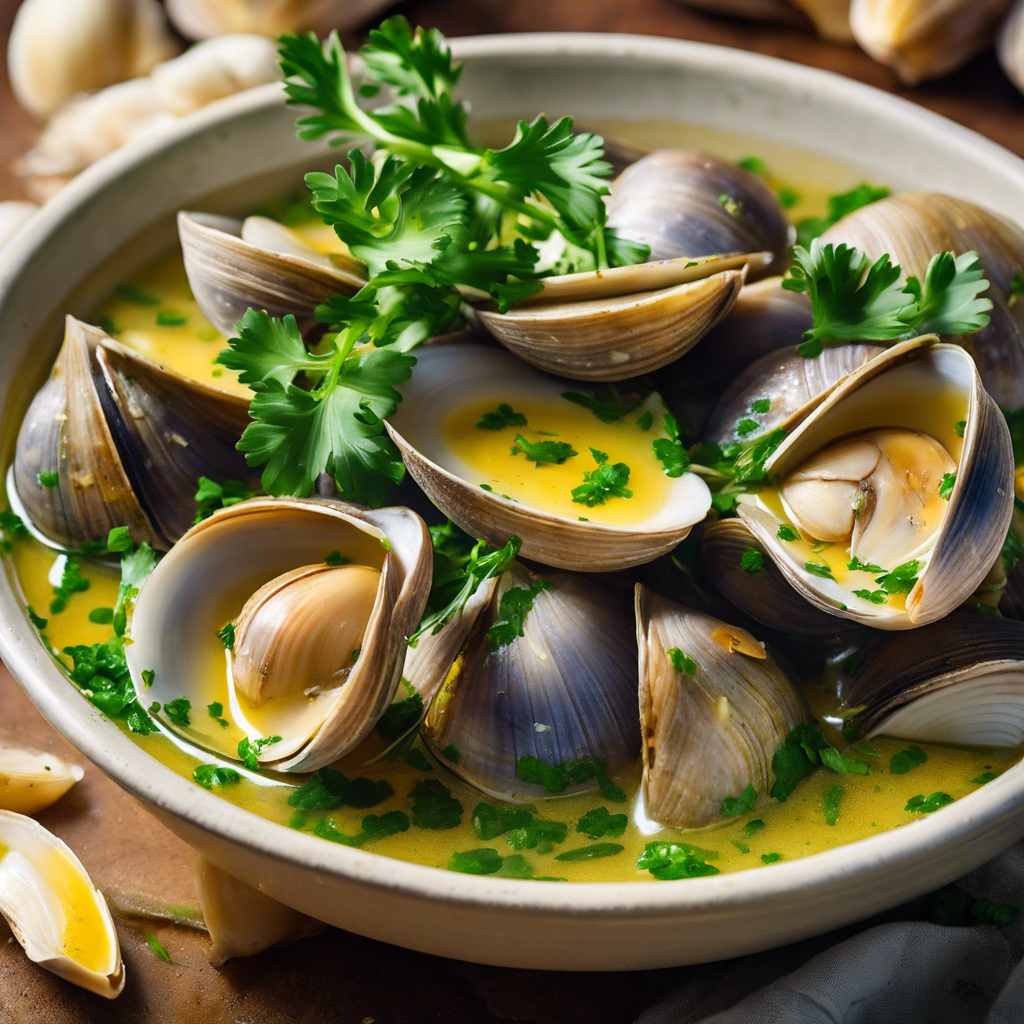 Garlic Butter Steamed Clams Recipe | cookAIfood