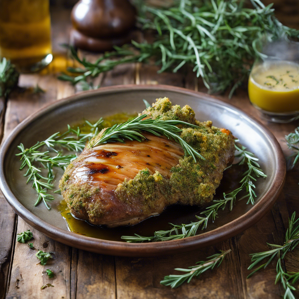 Herb-Crusted Braised Rabbit Recipe | cookAIfood