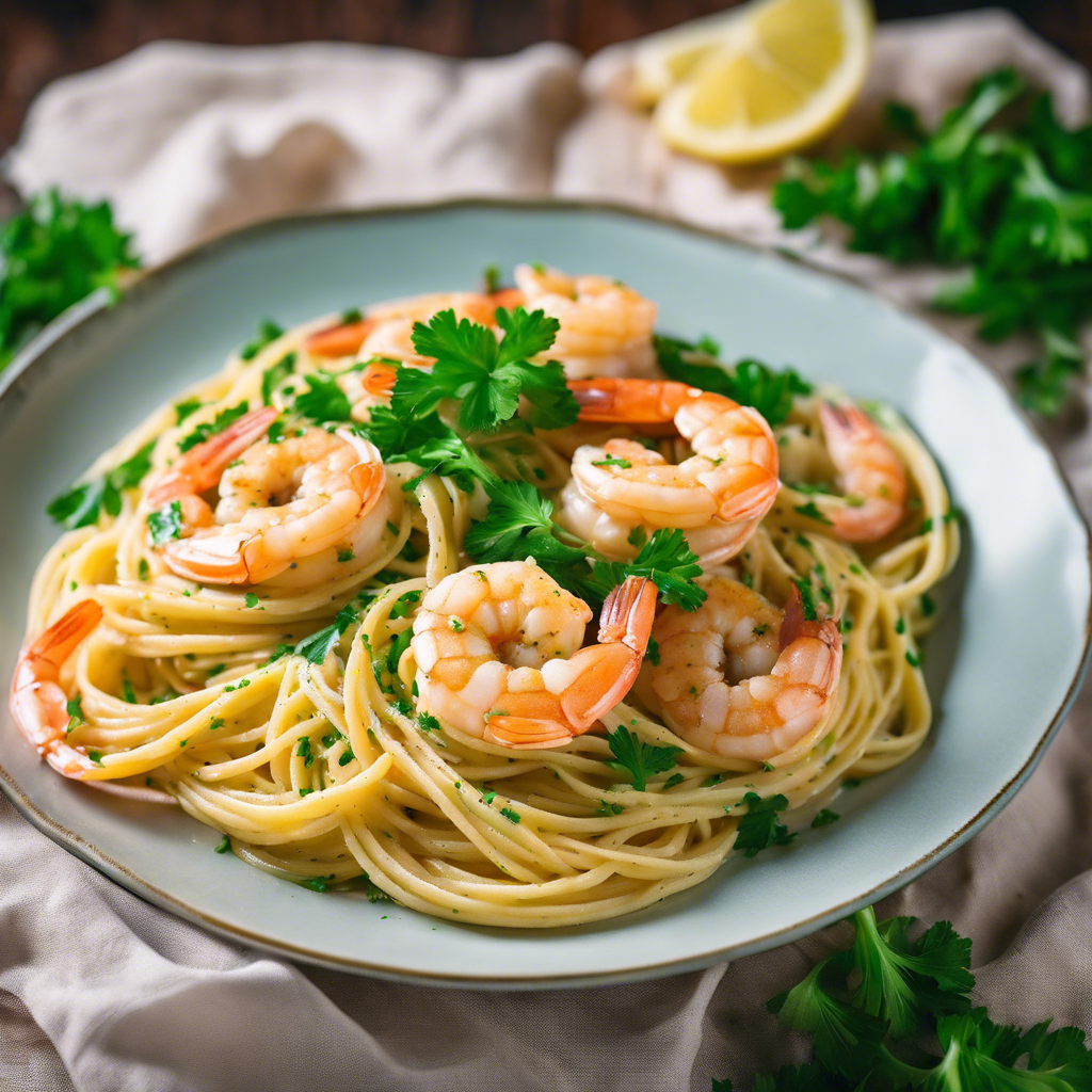 Garlic Butter Shrimp Pasta Recipe | cookAIfood