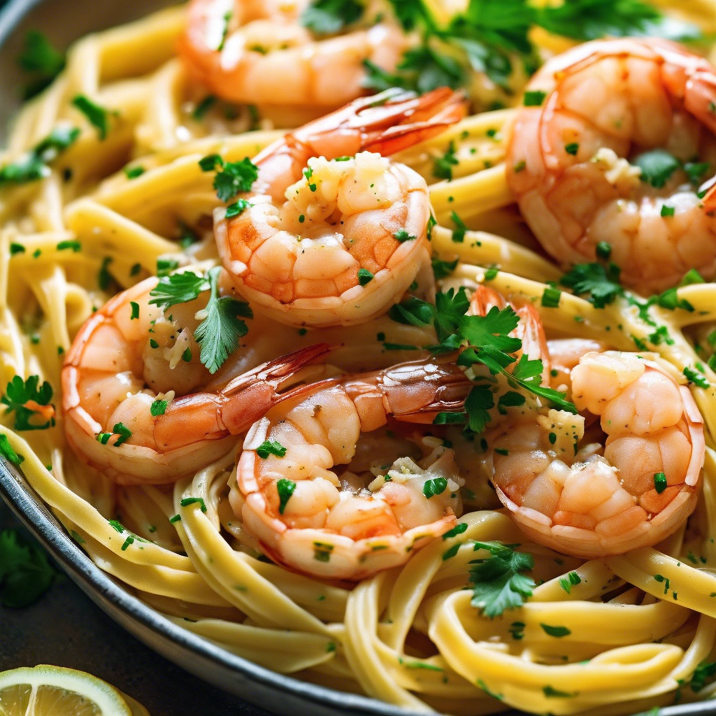 Garlic Butter Shrimp Pasta Recipe | cookAIfood