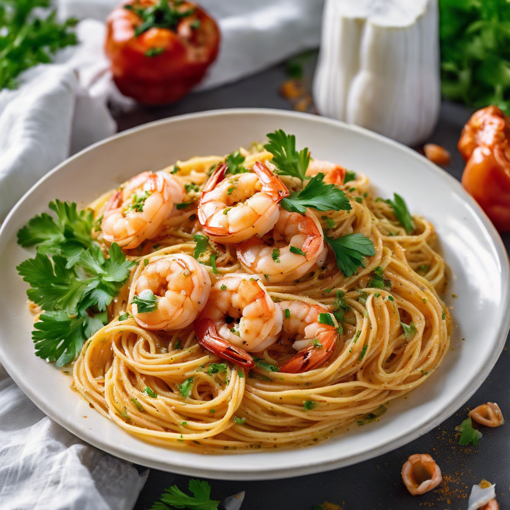 Spicy Garlic Shrimp Pasta Recipe | cookAIfood