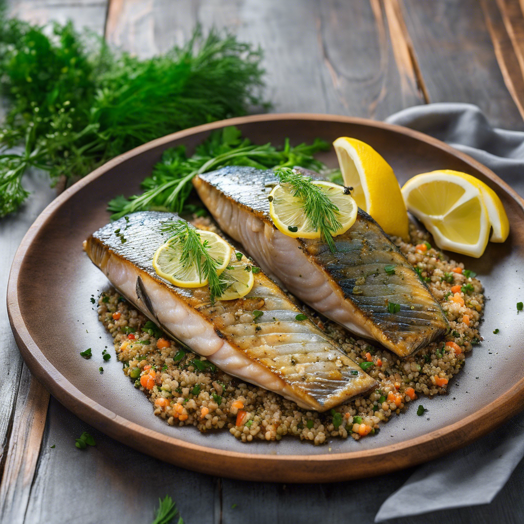 Pan-Seared Mackerel with Lemon Herb Quinoa