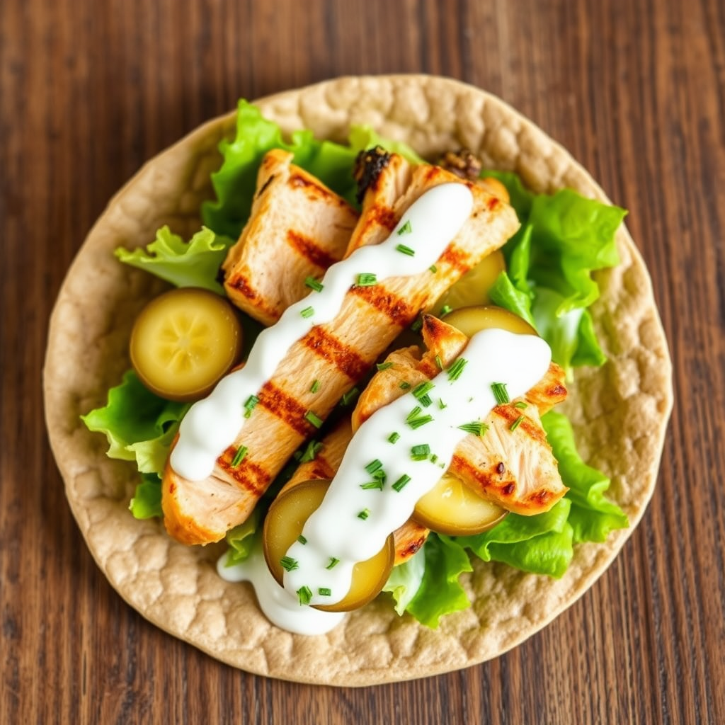Tangy Pickle Chicken Wrap
