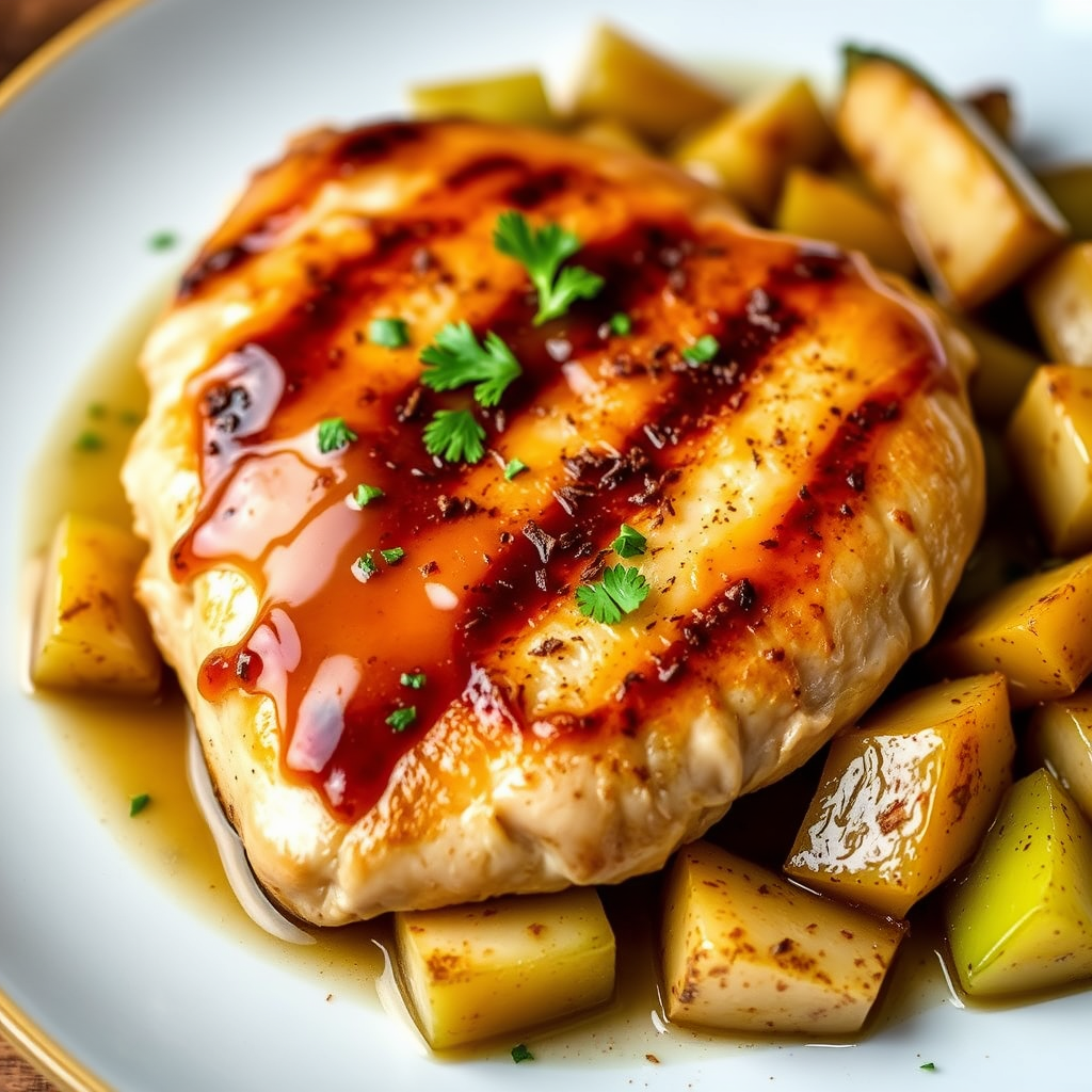 Honey-Glazed Pear and Chicken Skillet