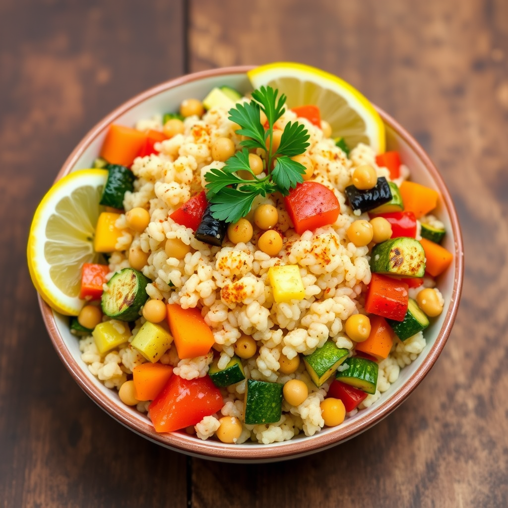 Algerian Couscous with Spiced Vegetables Recipe cookAIfood