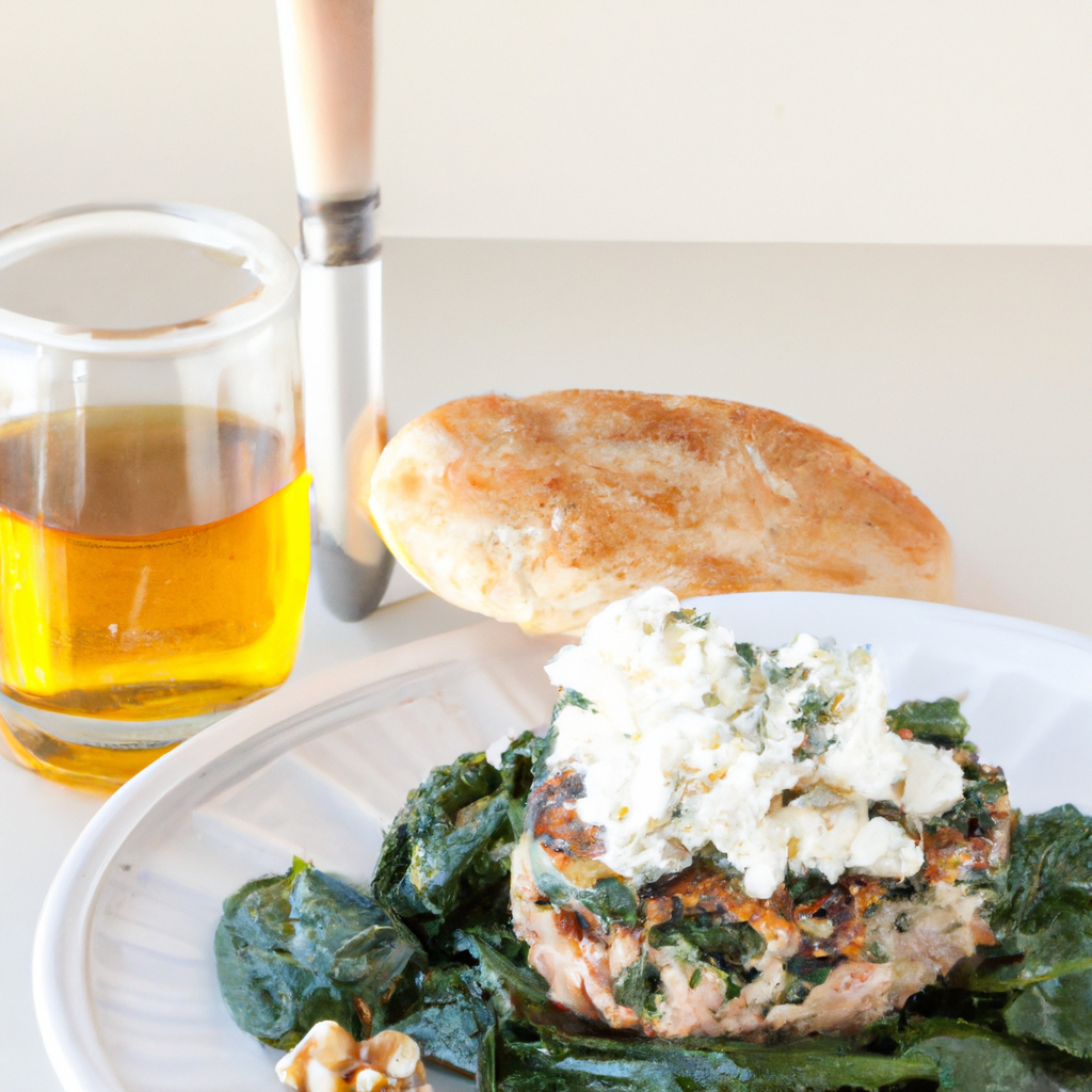 Feta and Spinach turkey Burger